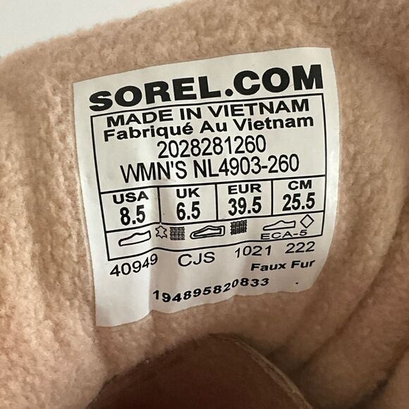 New Sorel Waterproof Caribou Kinetic Breakthru Sneaker Boots Tan Gray 8.5 - Picture 6 of 13